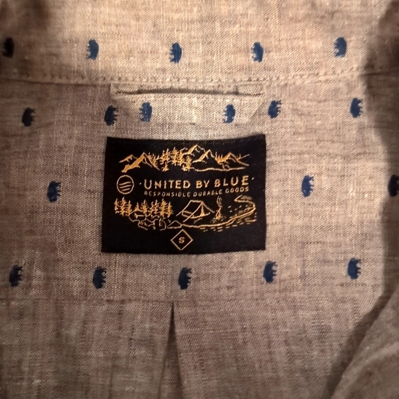 United By Blue Gray Shirt w/ Bison Print - Picture 3 of 6
